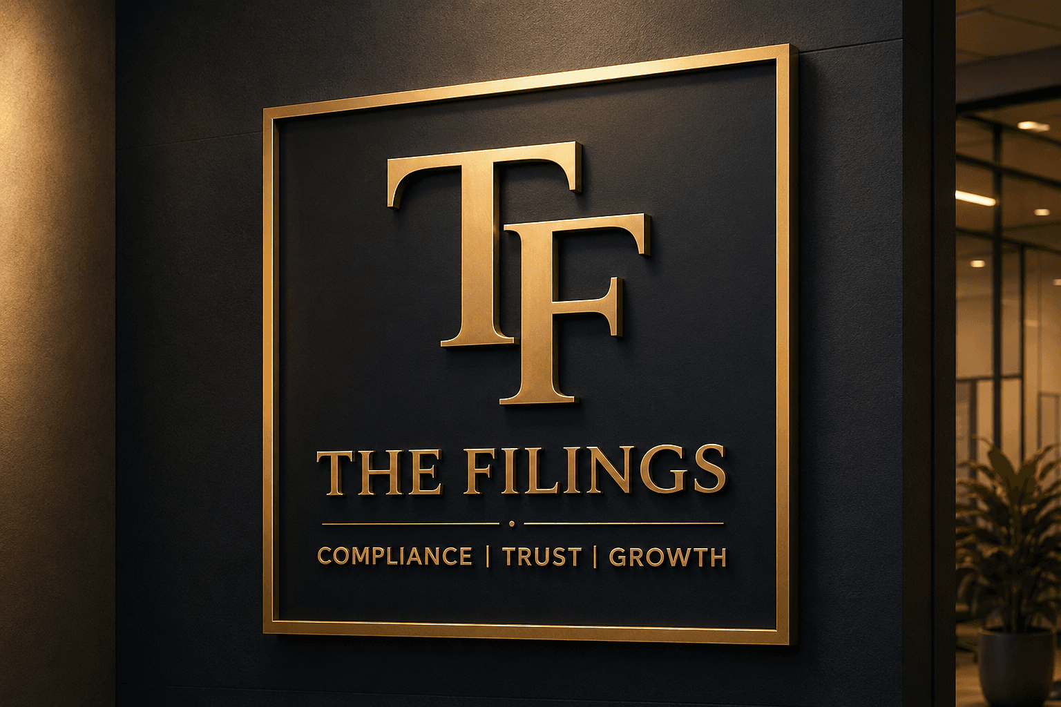 THE FILINGS office signage